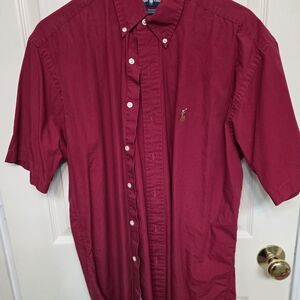 Ralph Lauren Men's Red Casual Button Down Shirt